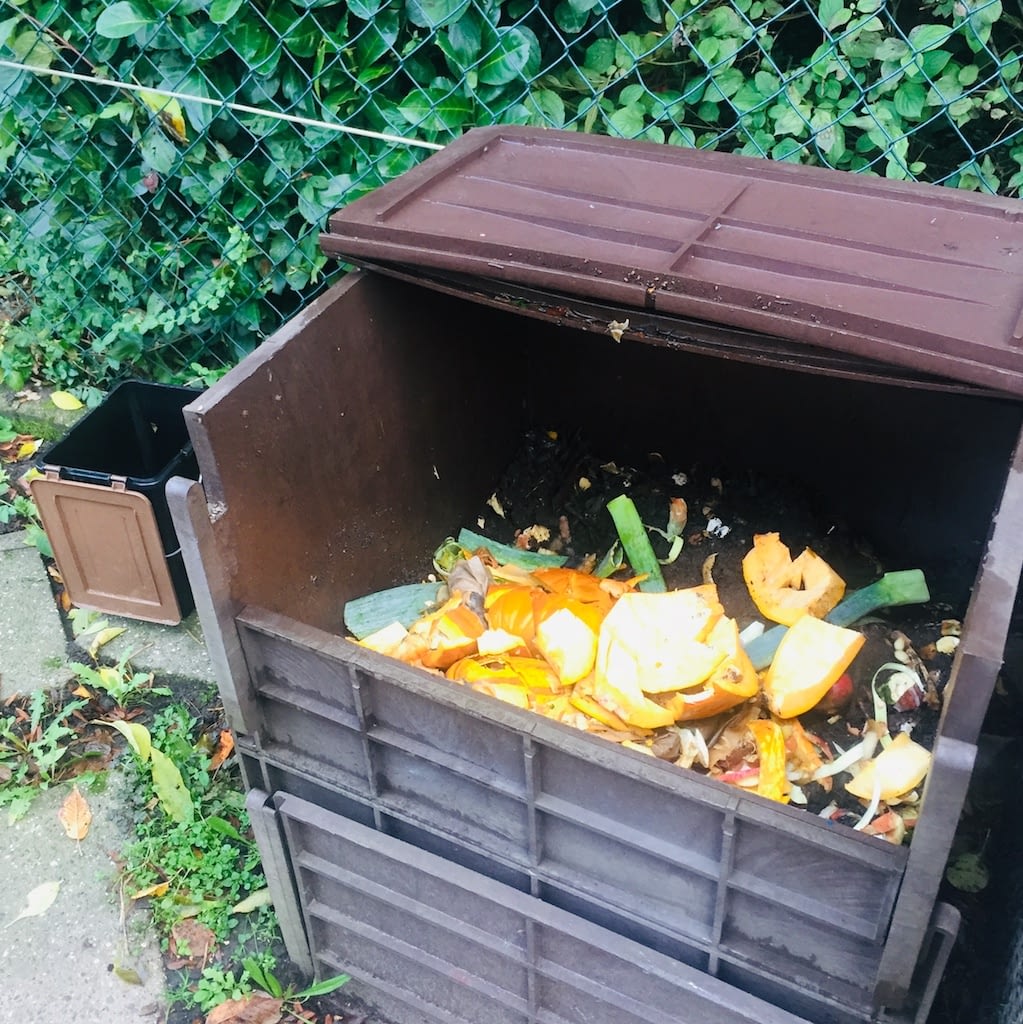 Compost in the garden